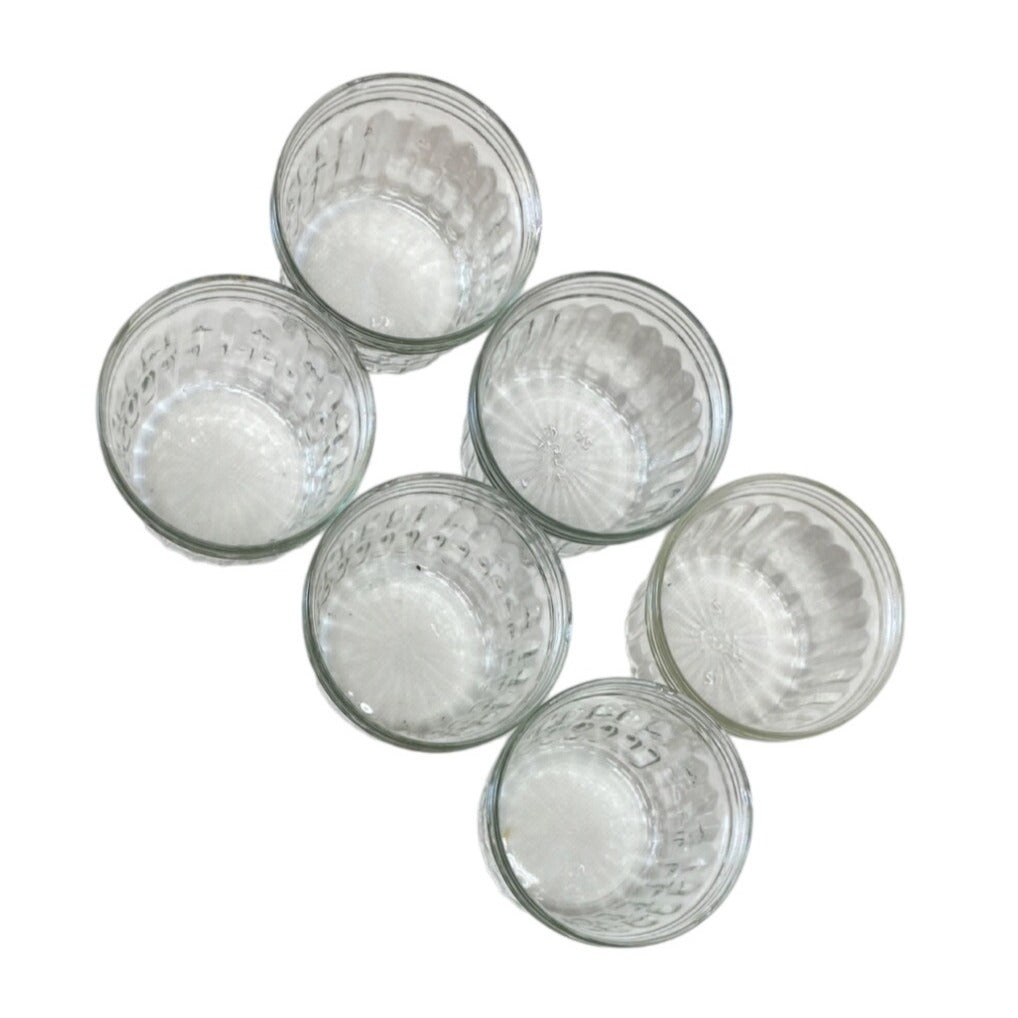 Kerr Jelly Jars Red Metal Lids Lot 6