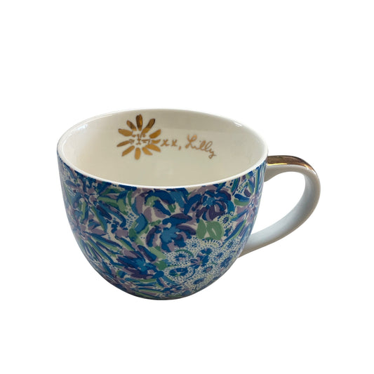 Lilly Pulitzer Floral Print Mug With Gold Handle