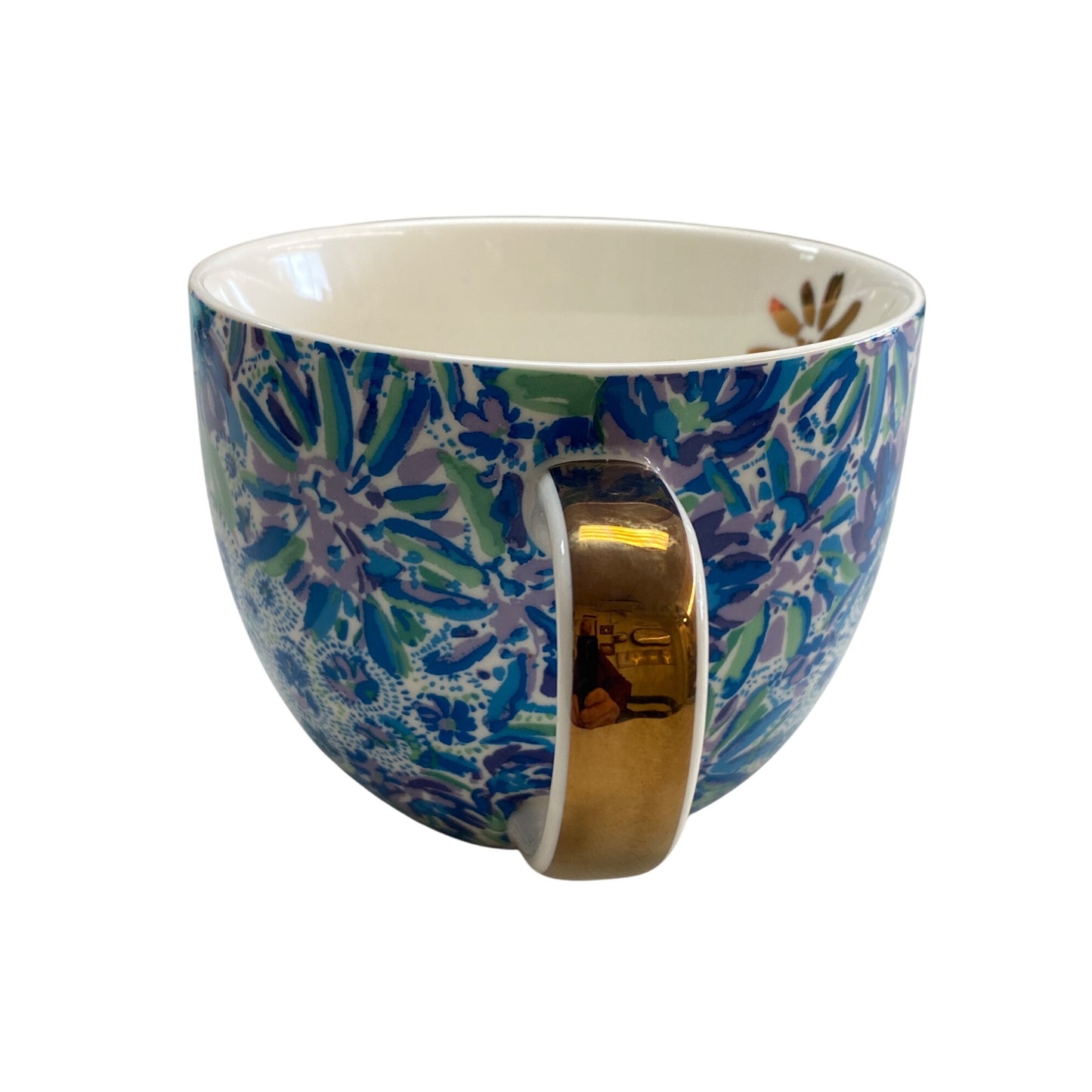 Lilly Pulitzer Floral Print Mug With Gold Handle