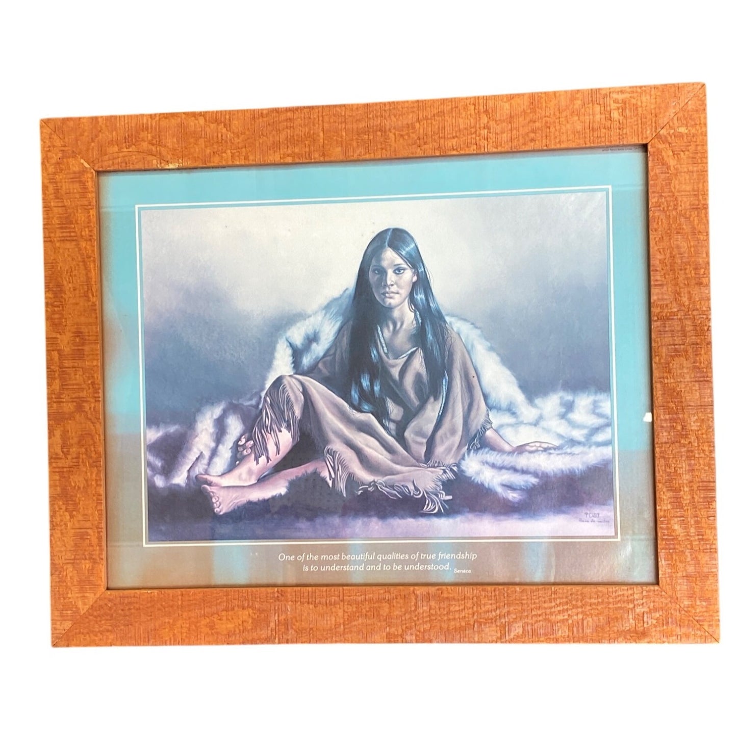 Framed Native American Woman Portrait