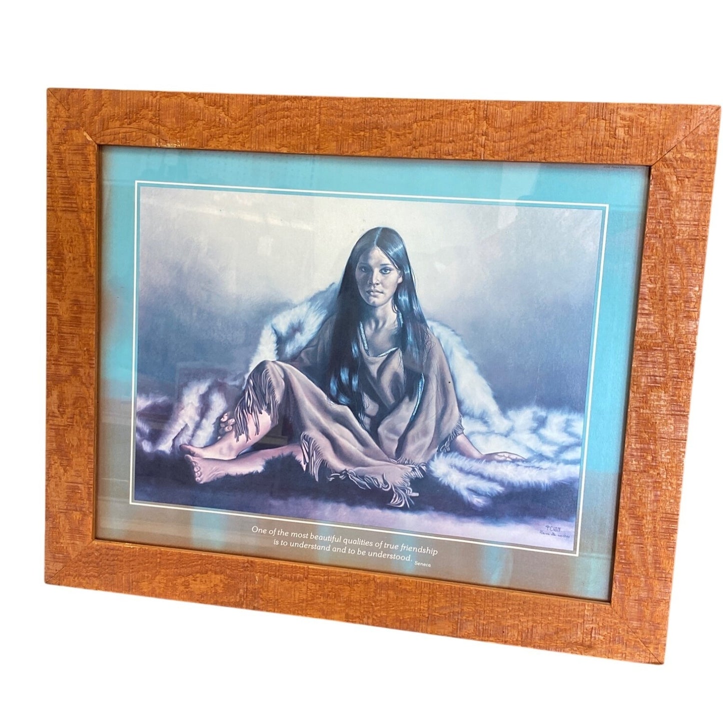 Framed Native American Woman Portrait