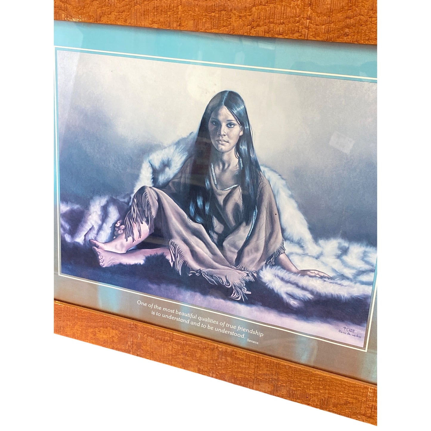 Framed Native American Woman Portrait