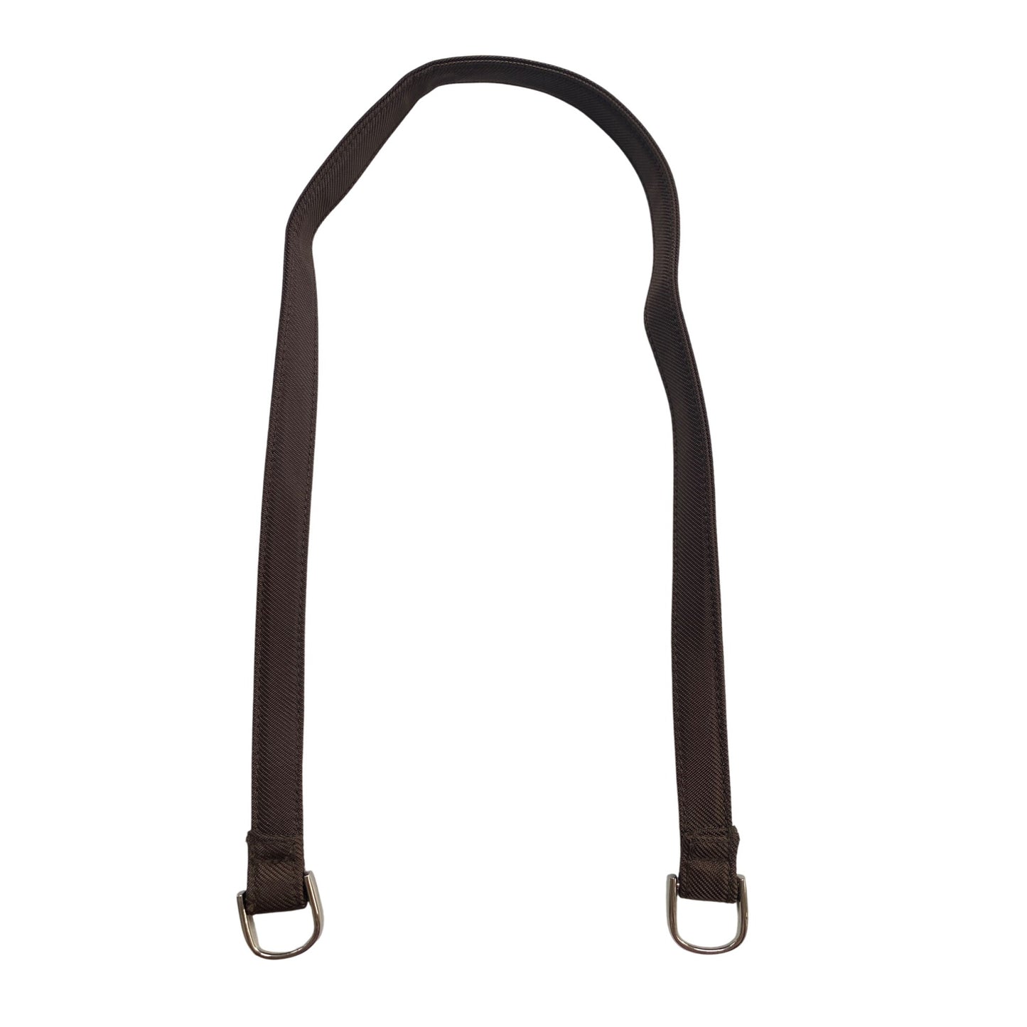 Vintage Avon Brown Nylon Shoulder Bag Or Bamboo Handle & Zippered Interior Pocket