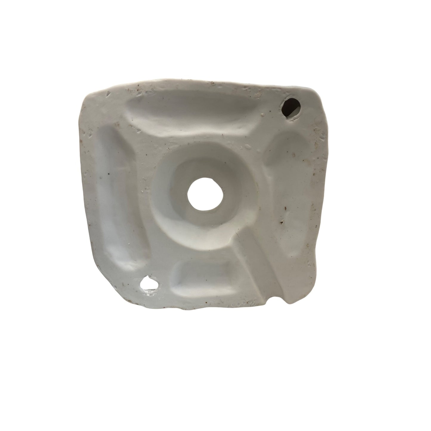 Vintage Ceramic Snowy Cottage Light Holder