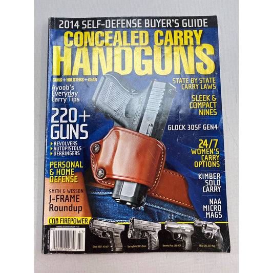 2014 Concealed Carry Handguns Magazine With Pistols Holsters & Buyer Tips