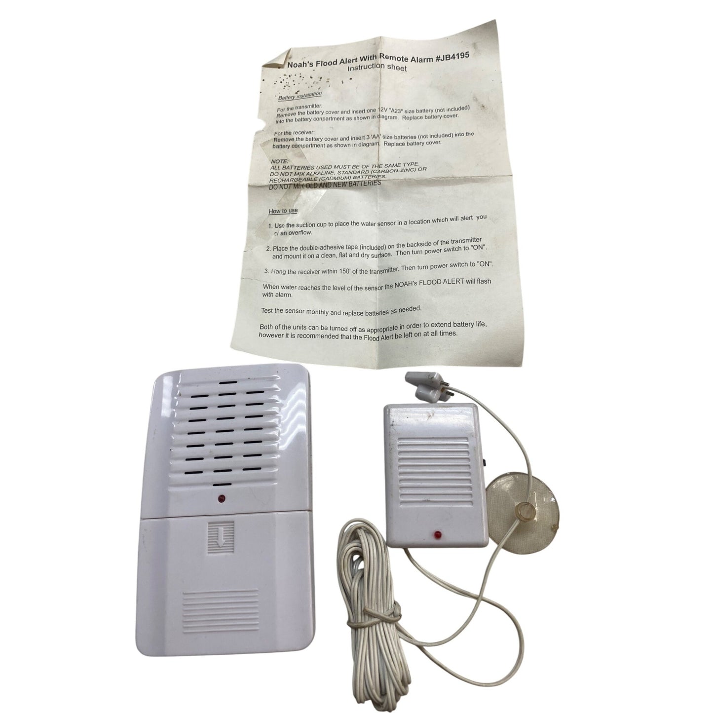 Noahs Flood Alert With Remote Alarm #JB4195