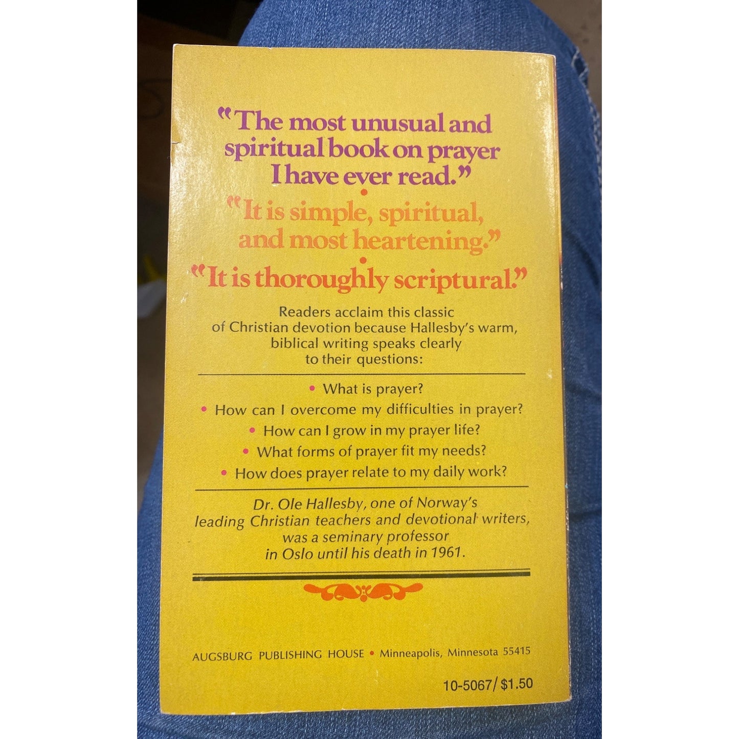 O. Hallesby "Prayer" Book