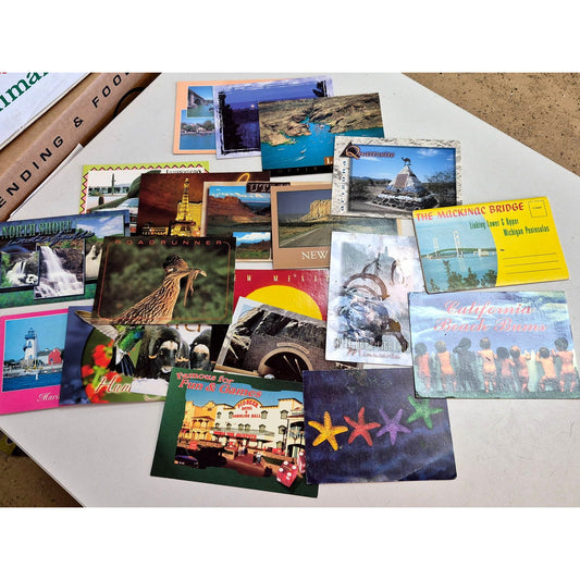 Vintage Postcard Lot 20 Mackinac Bridge & Scenic Views from U.S. Destinations