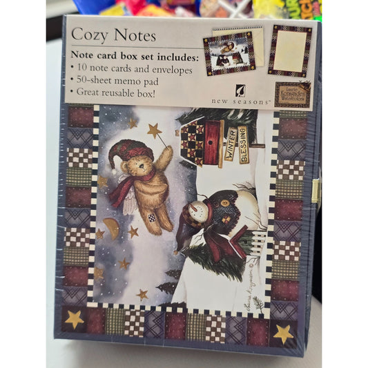 Cozy Notes Card Box Set With 10 Note Cards & Envelopes By Laurie Korsgaden