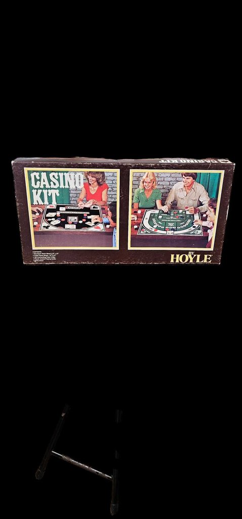 Vintage Hoyle Casino Kit Blackjack Craps Poker Chips Dice Cards Game