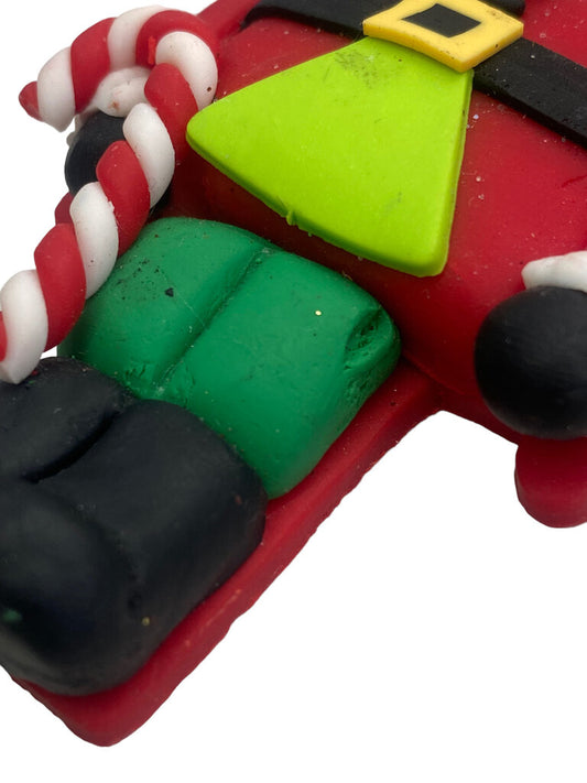 Polymer Clay Nutcracker Christmas Tree Ornament 4"