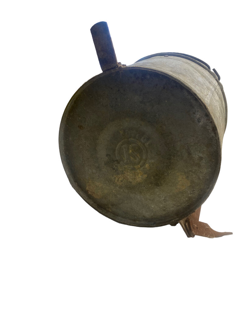 Vintage Galvanized Steel Mop Bucket w/ Foot Pedal Wringer Rollers WORKS