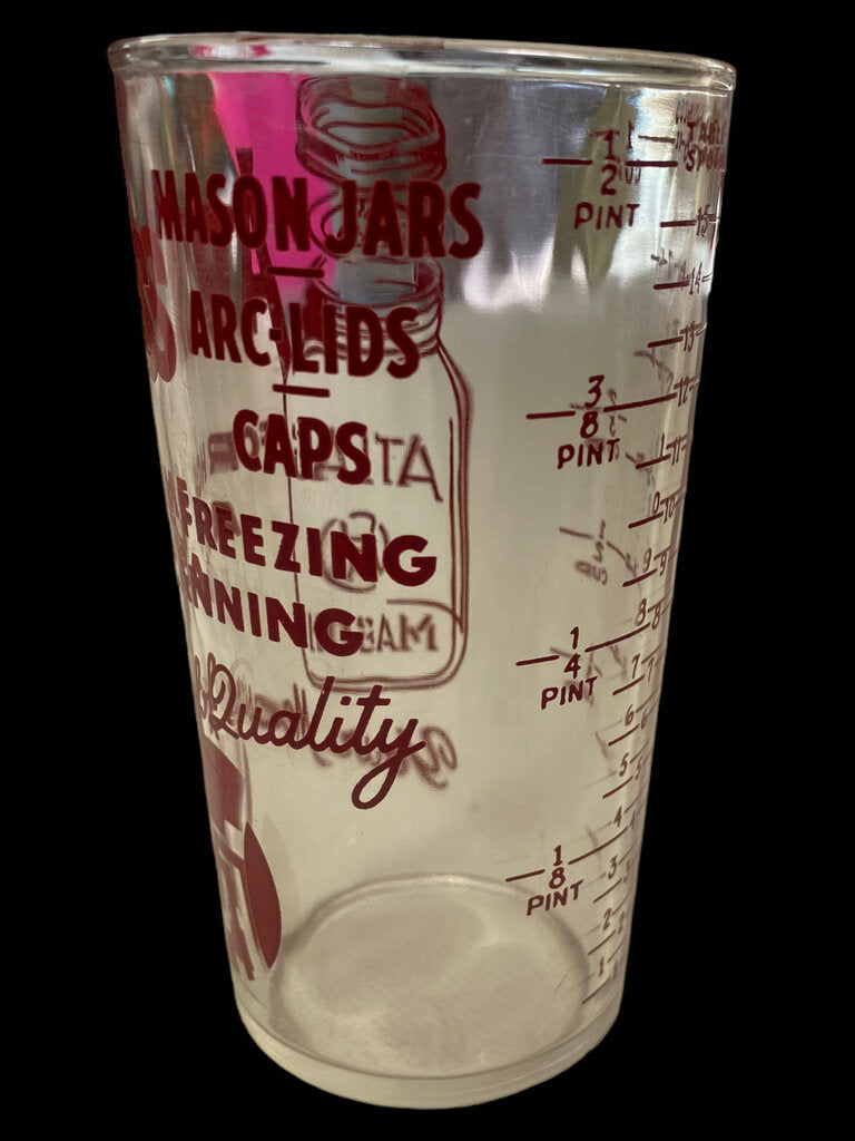 Vintage 1930's Atlas Mason Jar Advertising Measuring Cup