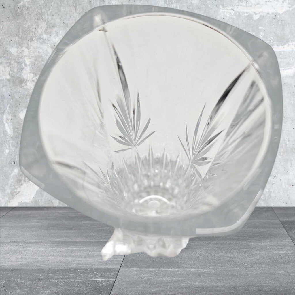 Crystal Glass Pillar Vase 6.5" x 2.75"