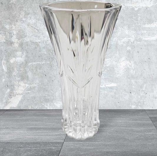 Crystal Glass Pillar Vase 6.5" x 2.75"