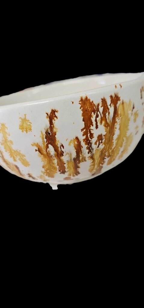 Drip Glaze Ceramic Coffee Soup Mug Cup Vintage 1974 Burnt Orange Handmade