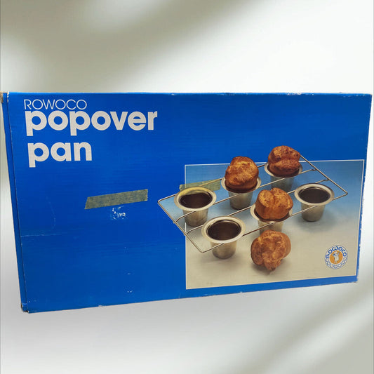 Vintage Metal Popover Pan 6 cup Rowoco