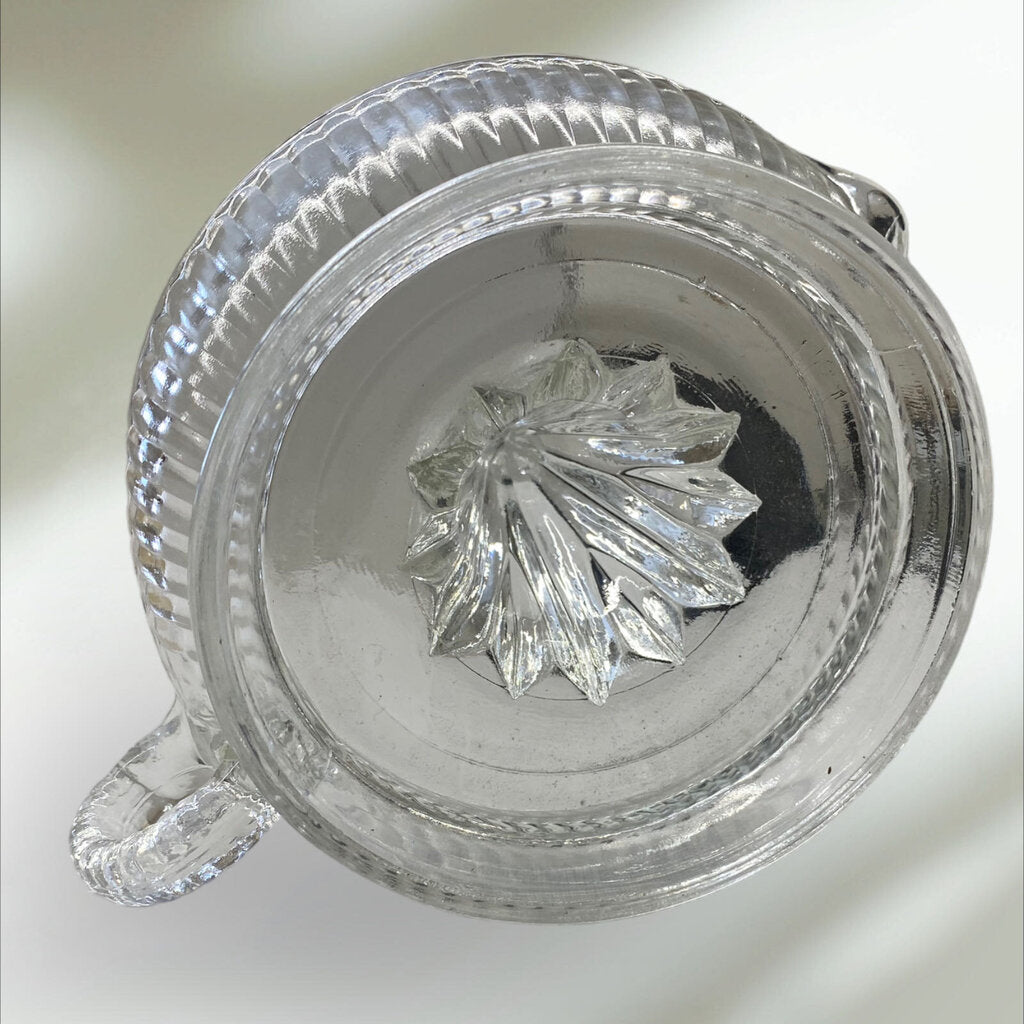 Vintage Clear Ribbed Glass Citrus Juicer
