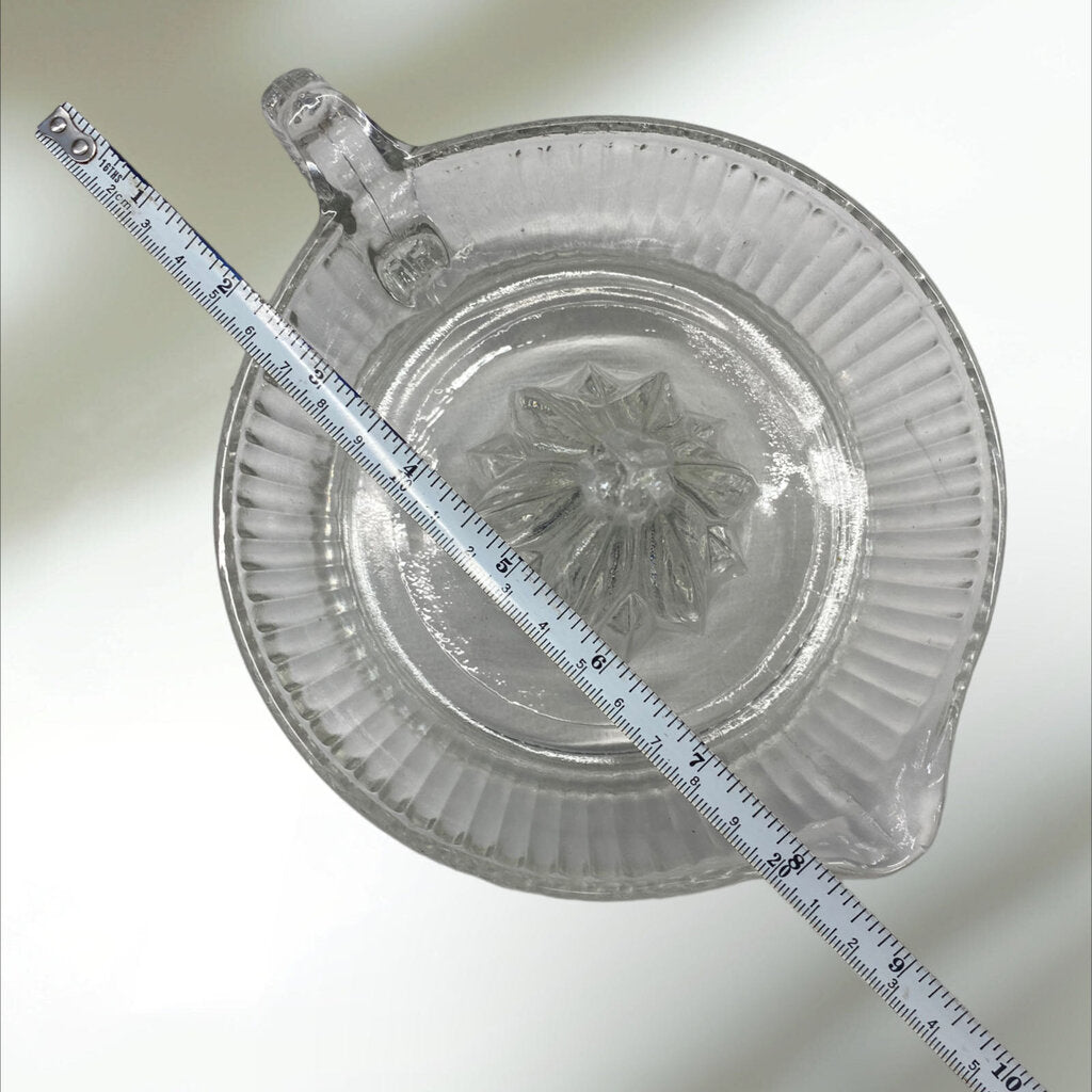 Vintage Clear Ribbed Glass Citrus Juicer