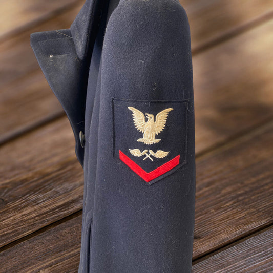 Navy 100% Wool Dress Coat size 50