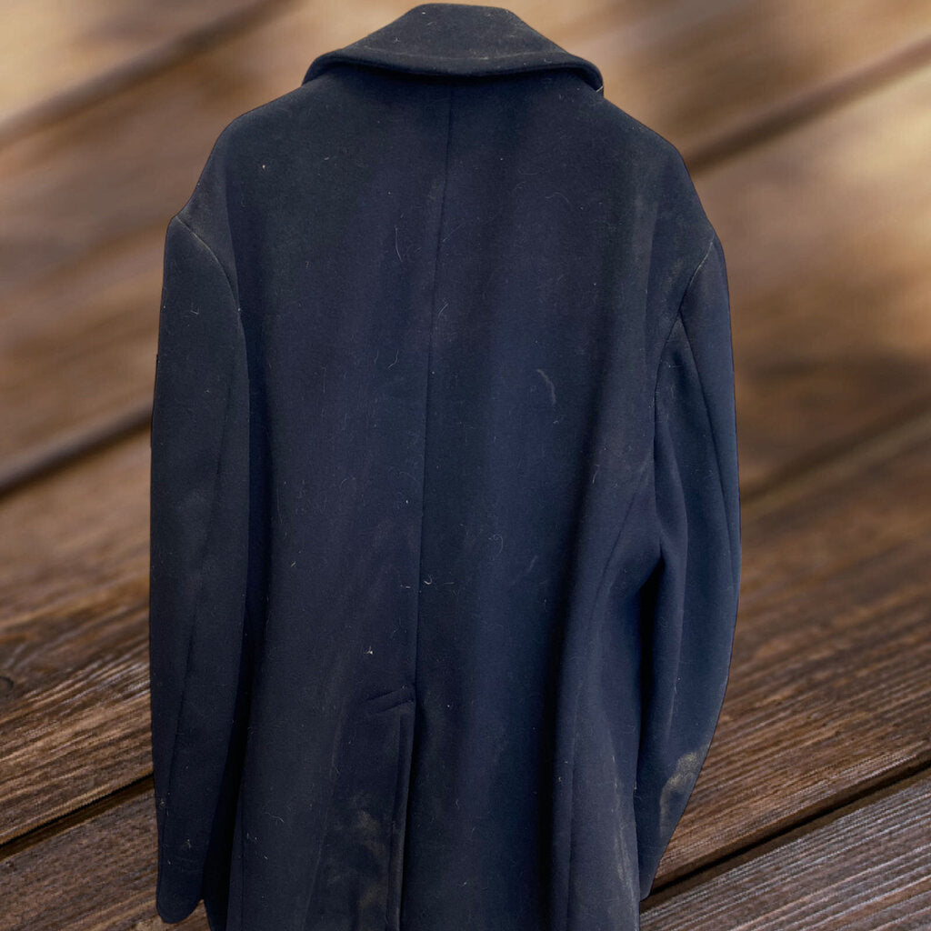 Navy 100% Wool Dress Coat size 50