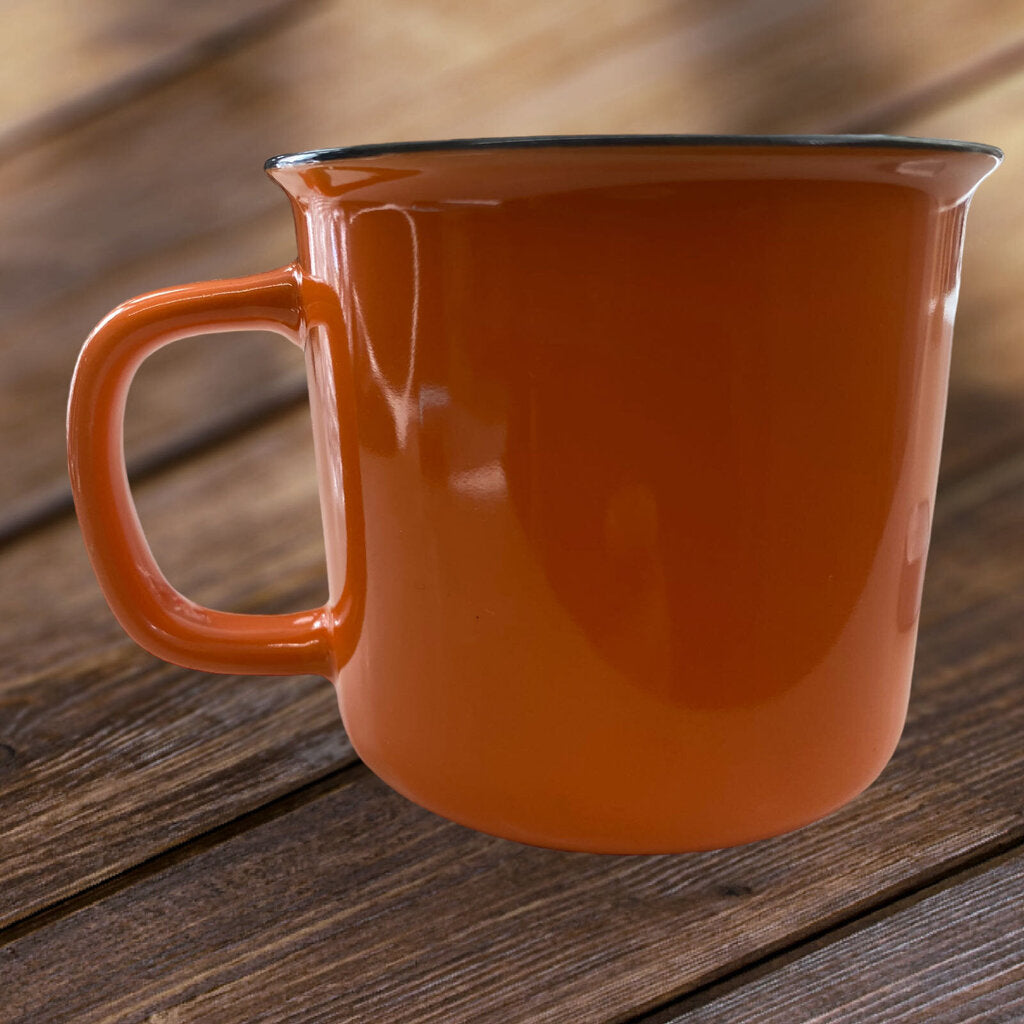Bullet Frontier Whiskey Advertising Ceramic Coffee Tea Mug Cup Orange
