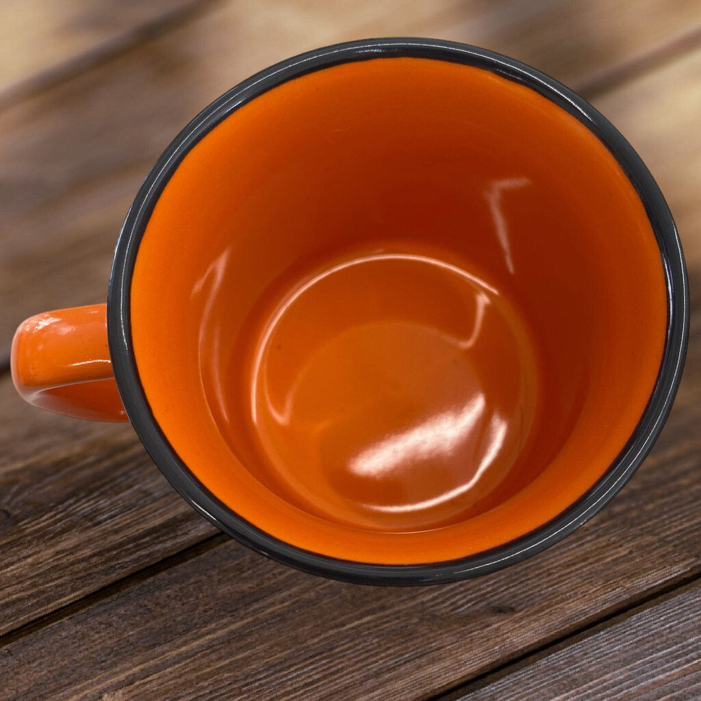 Bullet Frontier Whiskey Advertising Ceramic Coffee Tea Mug Cup Orange