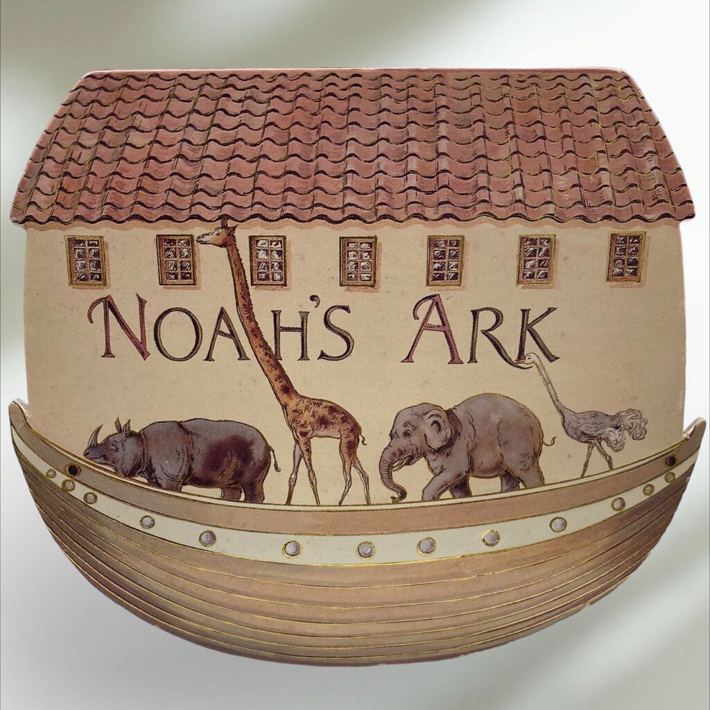 VINTAGE 1993 B. Shackman co. inc. Miniature Noah's Ark Set Plastic Animals