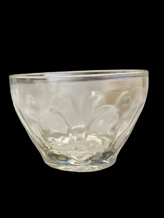 Vintage Dimpled Clear Glass Dessert Fruit Cup