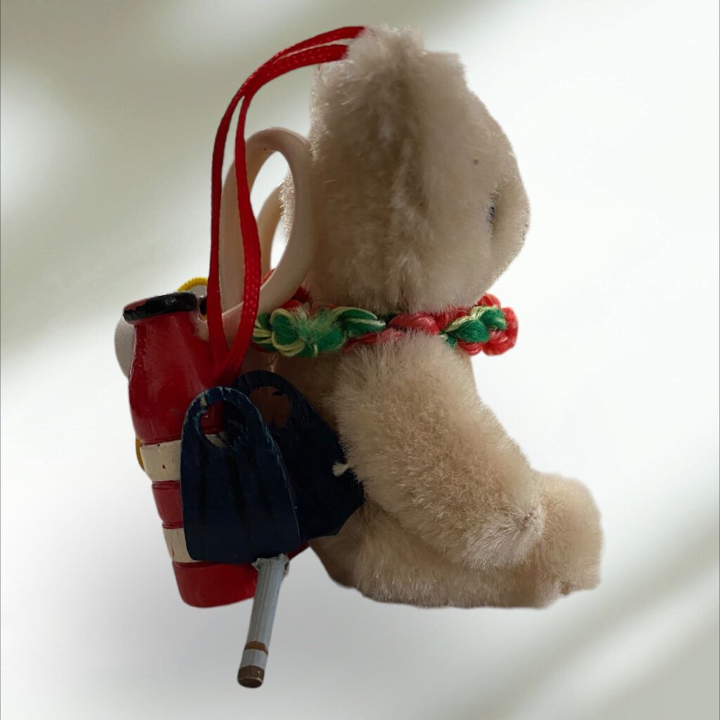 Scuba Diving Bear Orniment 4" Tall