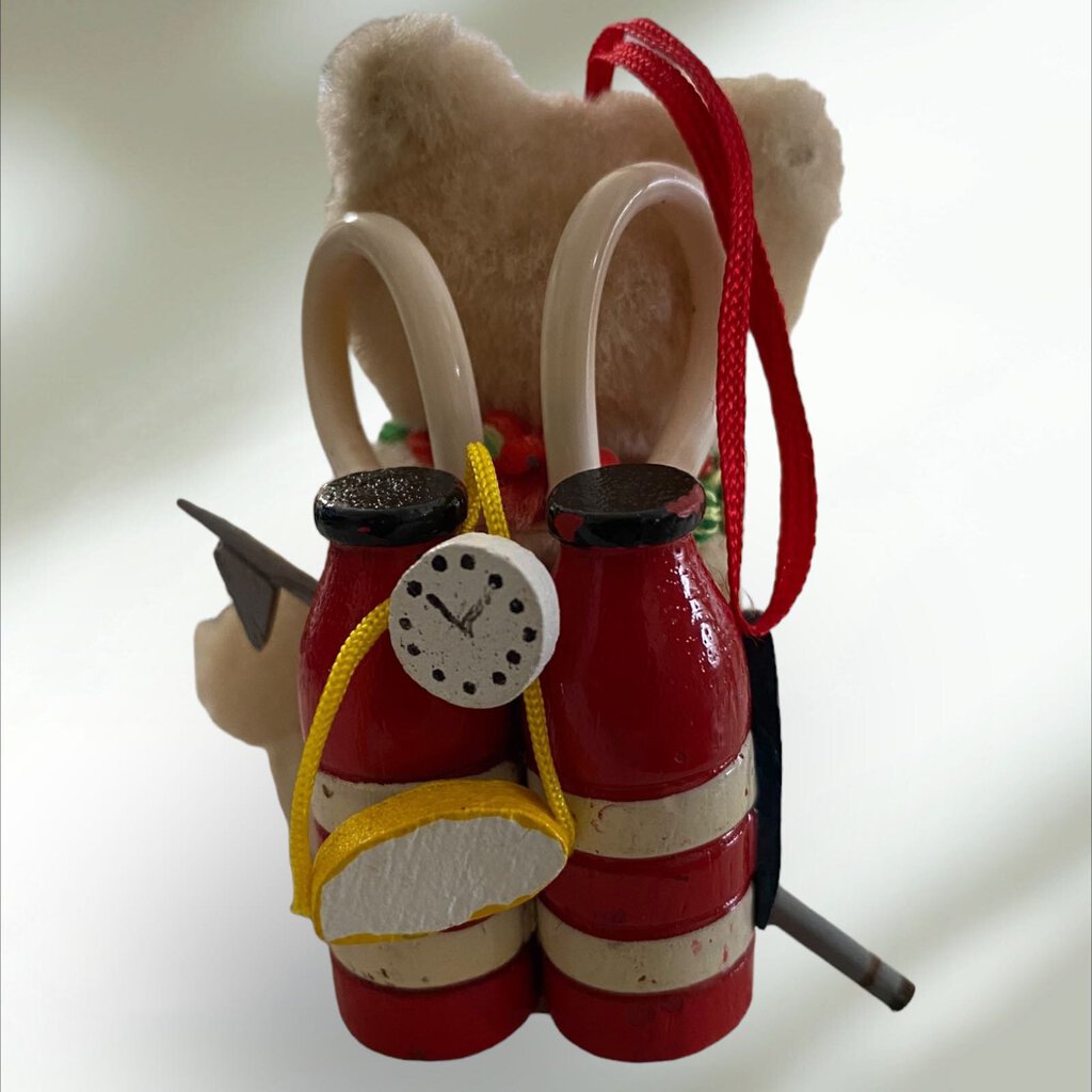 Scuba Diving Bear Orniment 4" Tall