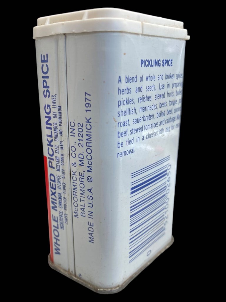 Vintage Schilling Whole Mixed Pickling Spice Tin