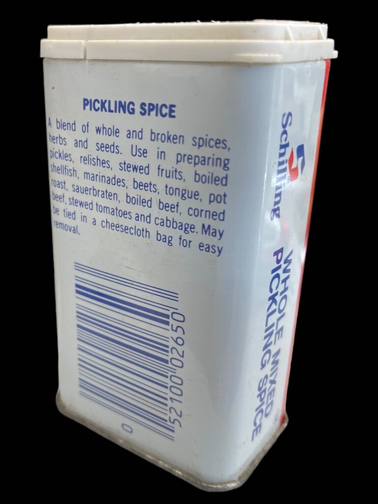 Vintage Schilling Whole Mixed Pickling Spice Tin