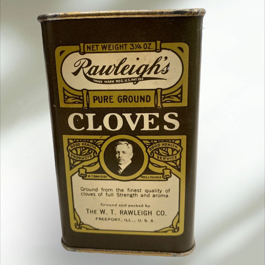 VINTAGE Rawleigh's Ground Cloves Tin EMPTY
