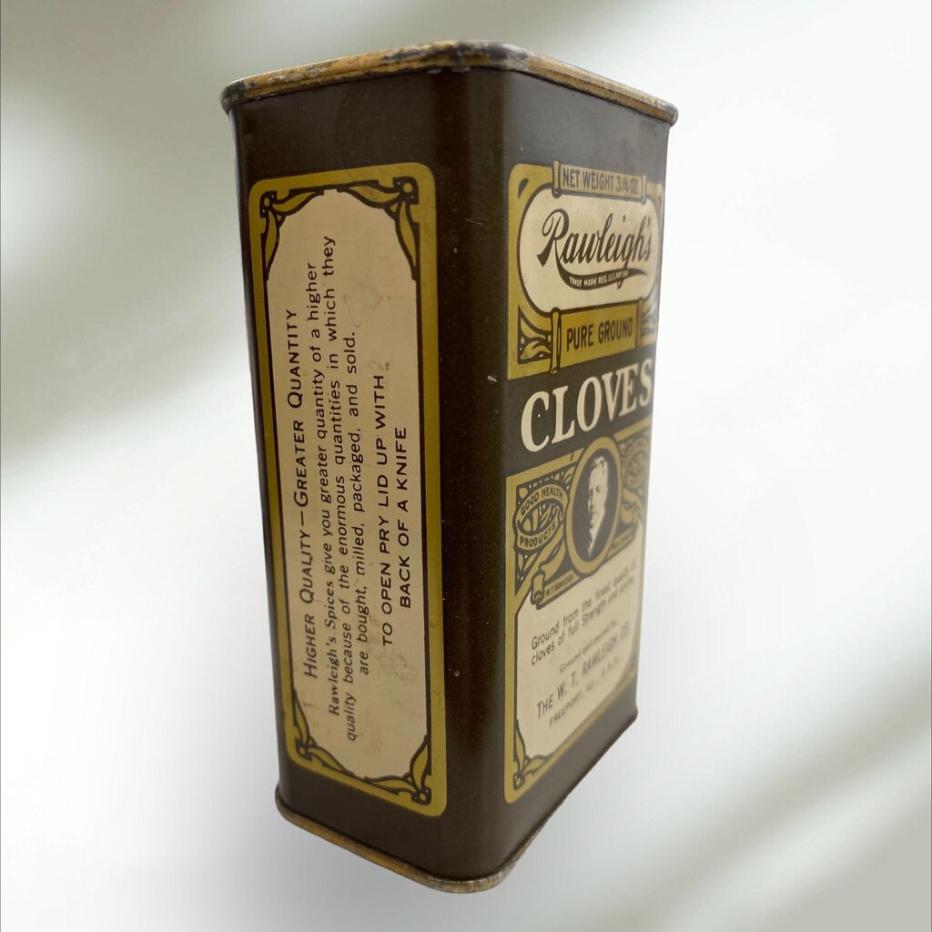 VINTAGE Rawleigh's Ground Cloves Tin EMPTY