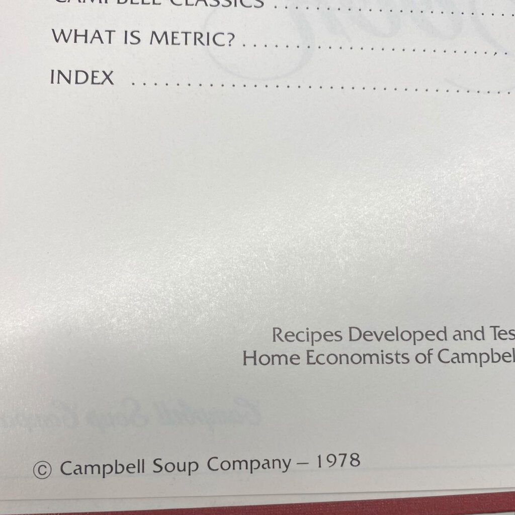 The Creative Cook Campbells Soup Company 1978