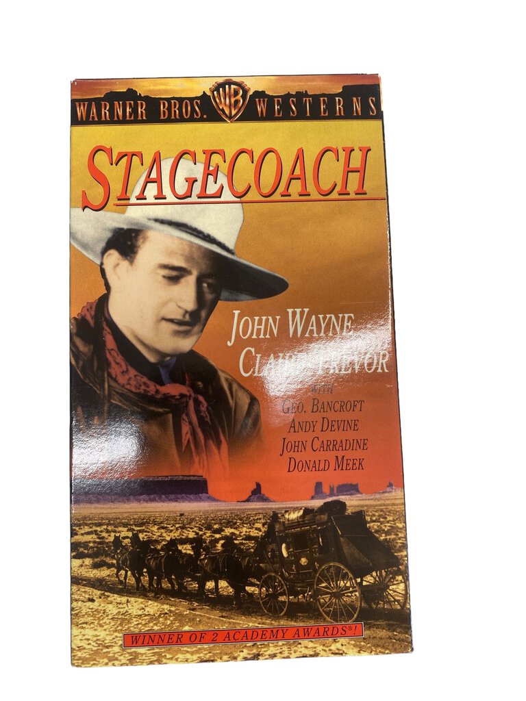 STAGECOACH- John Wayne, Claire Trevor Warner Bros. Westerns VHS