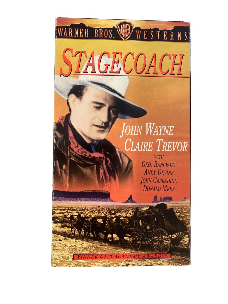 STAGECOACH- John Wayne, Claire Trevor Warner Bros. Westerns VHS