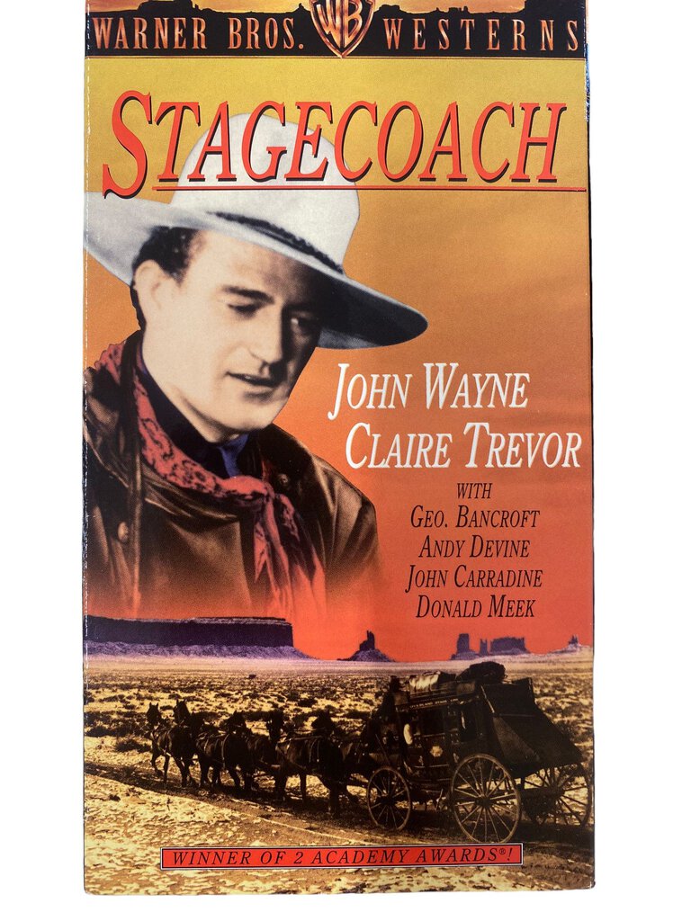 STAGECOACH- John Wayne, Claire Trevor Warner Bros. Westerns VHS