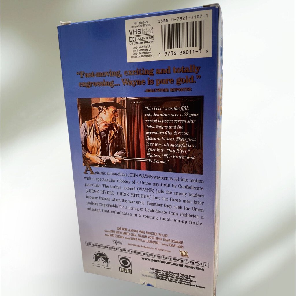 Rio Lobo John Wayne VHS Tape