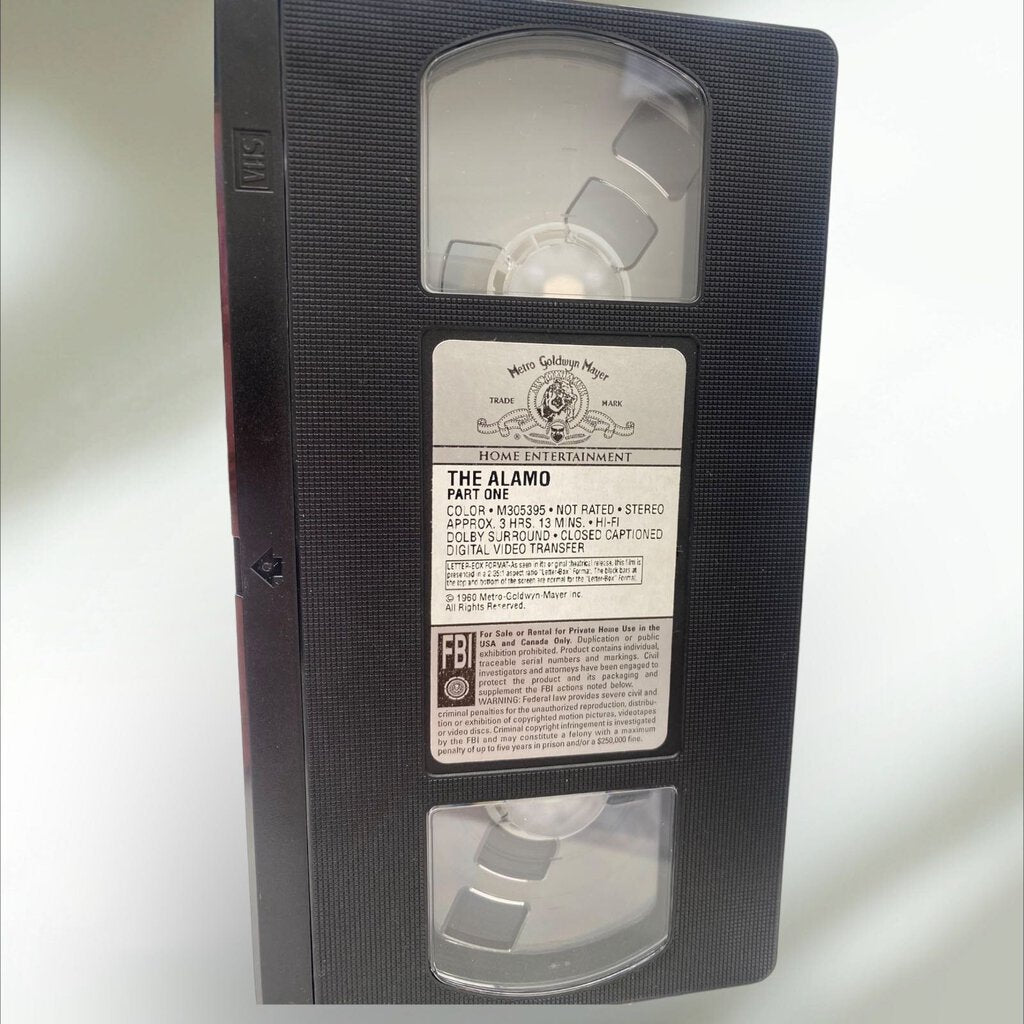 The Alamo John Wayne Wide Screen VHS 2 Tapes