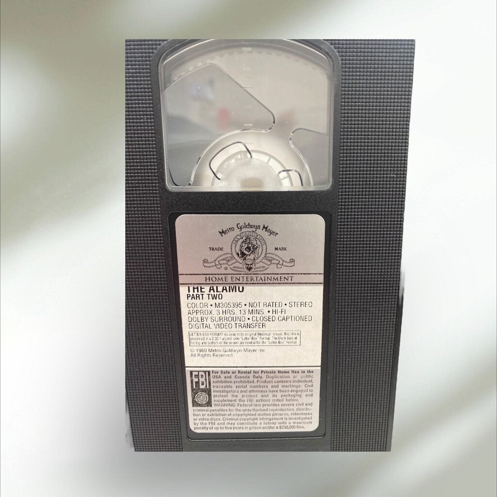 The Alamo John Wayne Wide Screen VHS 2 Tapes