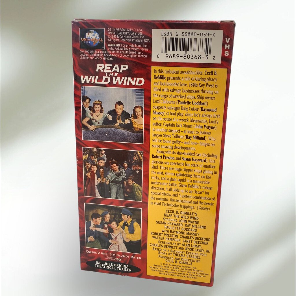 Reap the Wild Wind VHS Tape