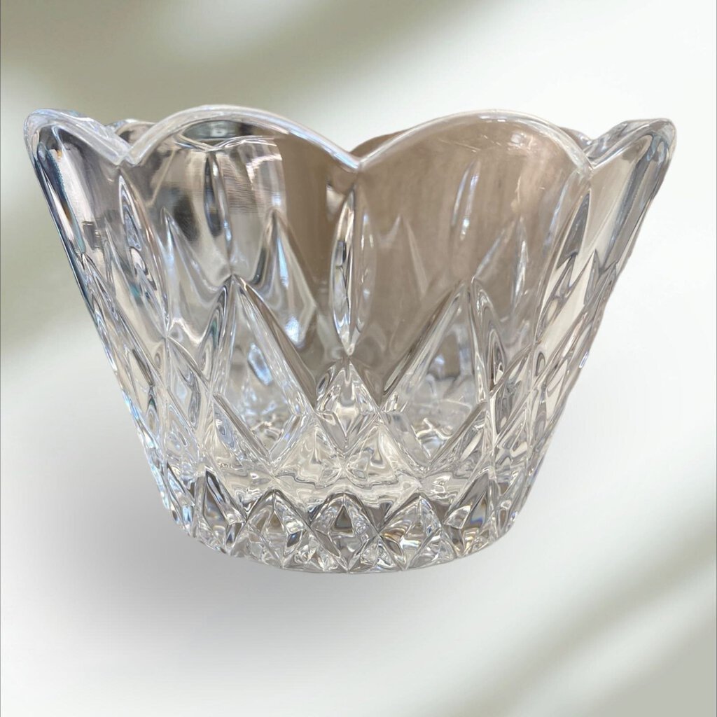 Mikasa Clear Crystal Glass Candy Dish Bowl 3" Tall 5" Diameter
