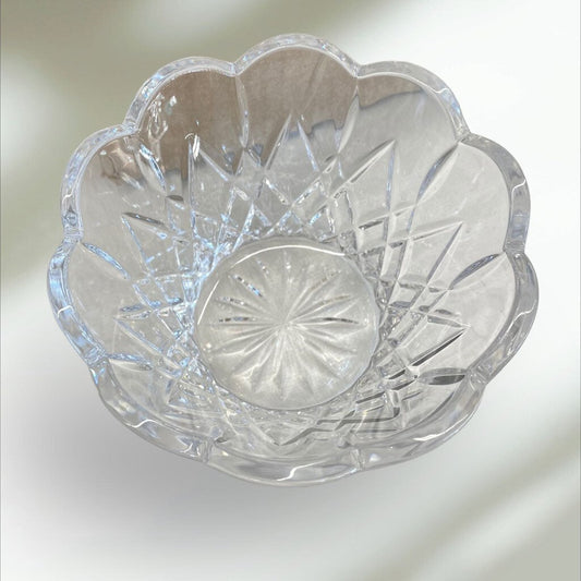 Mikasa Clear Crystal Glass Candy Dish Bowl 3" Tall 5" Diameter