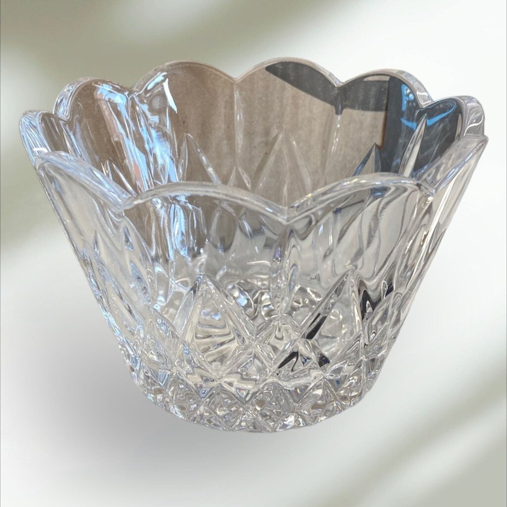 Mikasa Clear Crystal Glass Candy Dish Bowl 3" Tall 5" Diameter