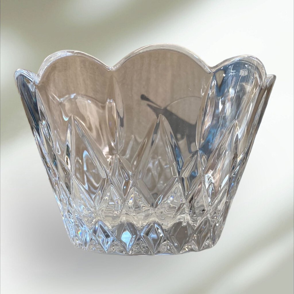 Mikasa Clear Crystal Glass Candy Dish Bowl 3" Tall 5" Diameter