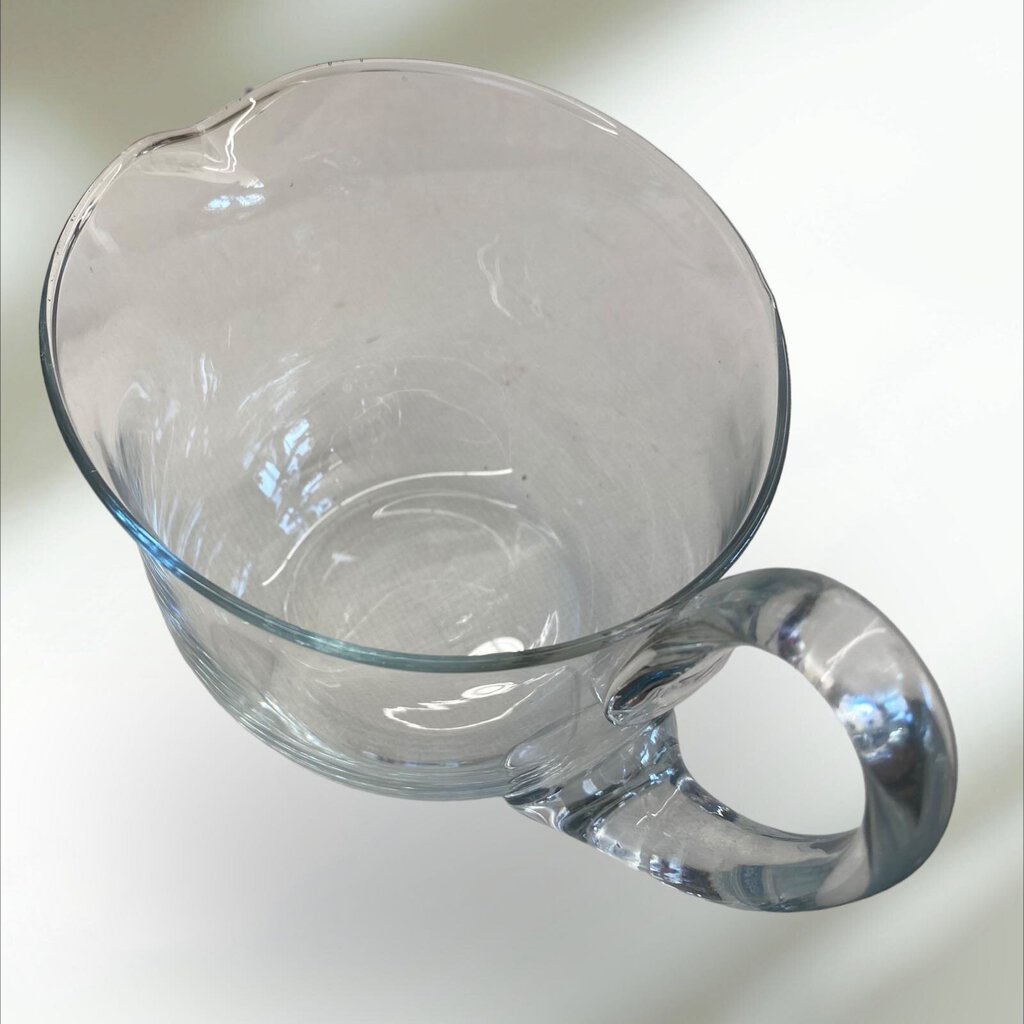 Clear Glass Gravy Boat 4"Tall 6.5" Wide