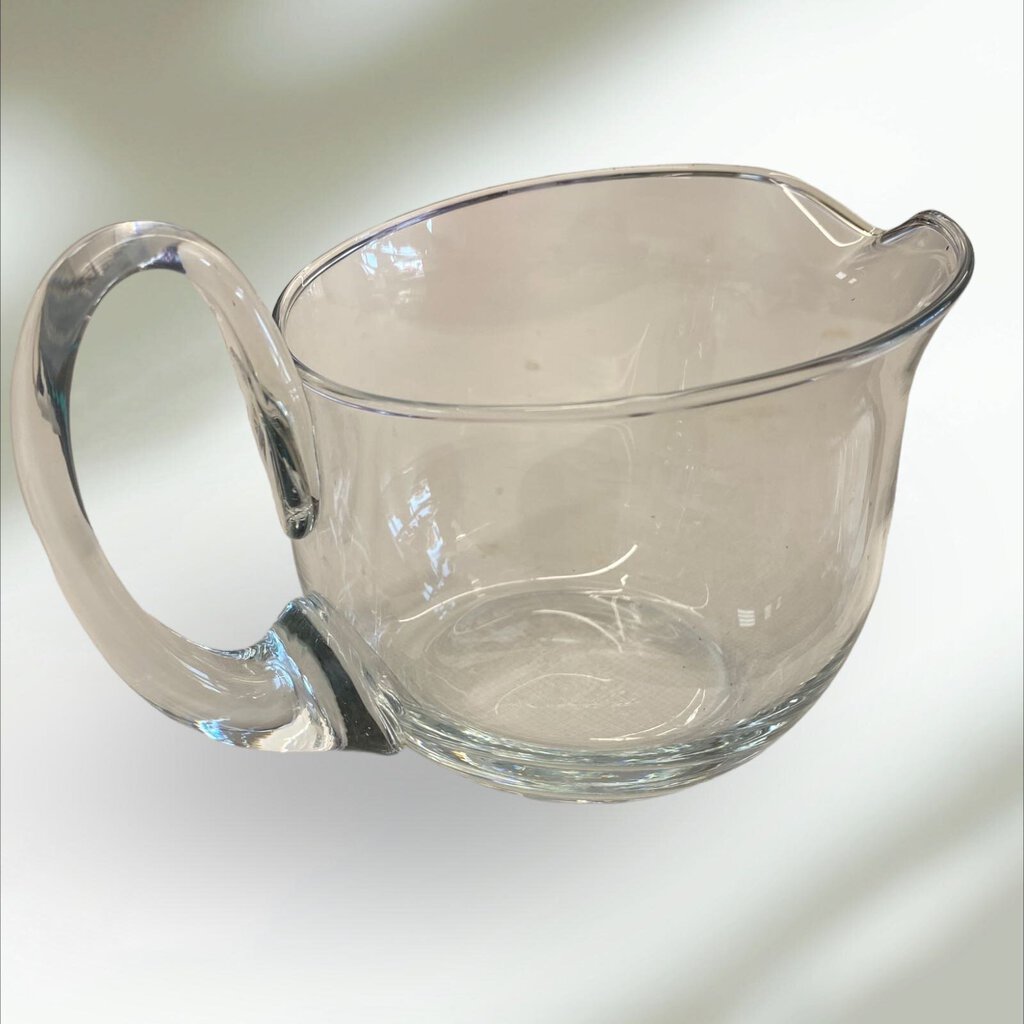 Clear Glass Gravy Boat 4"Tall 6.5" Wide