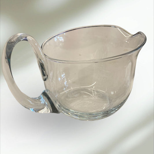 Clear Glass Gravy Boat 4"Tall 6.5" Wide
